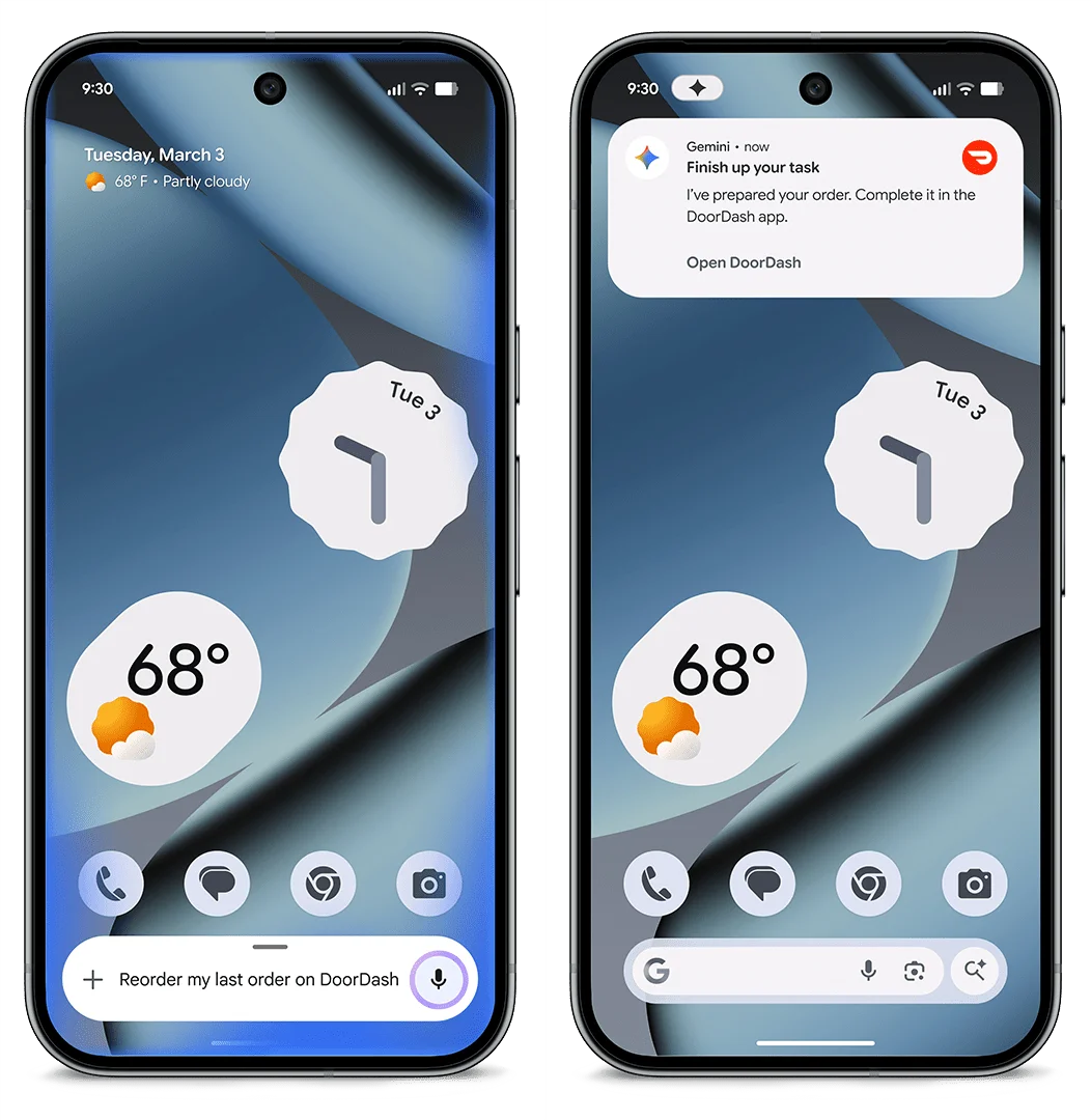Now Gemini can complete tasks for you inside apps like DoorDash and Uber.