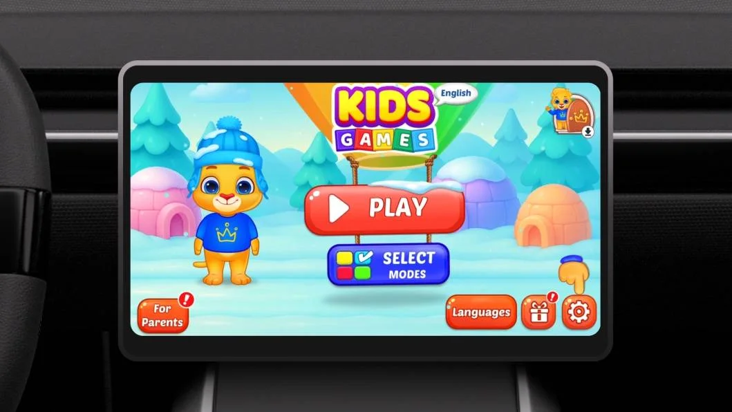 An image highlighting kids games on Android Auto.