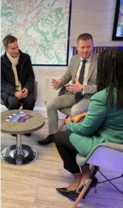 Matt Cavender with Kemi Badenoch